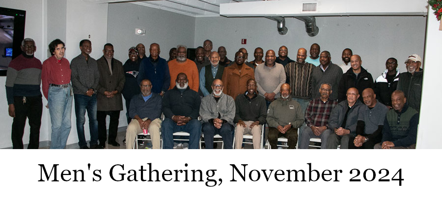 Men gathered at the November 2024 MCF Retreat